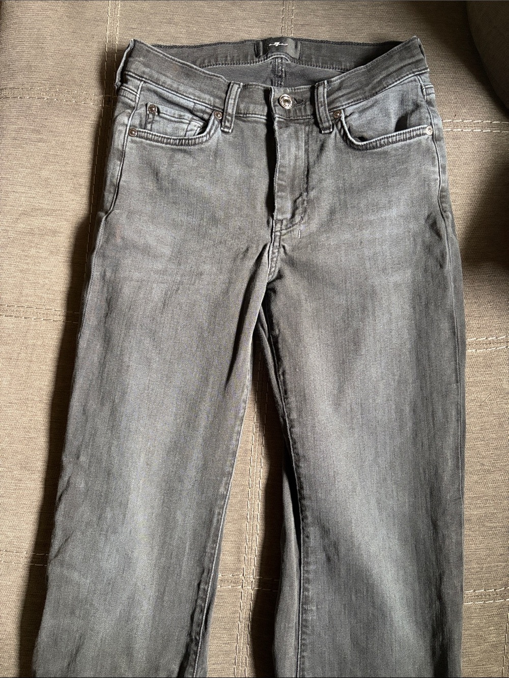 7 For All Mankind Tall Women’s Bootcut Gray Jeans